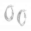 Modern Diamond Hoop Earrings