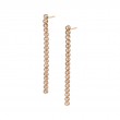 Modern Rose Gold Diamond Earrings