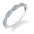 Round Cut Spiral Diamond Wedding Ring - Le&aacute;na