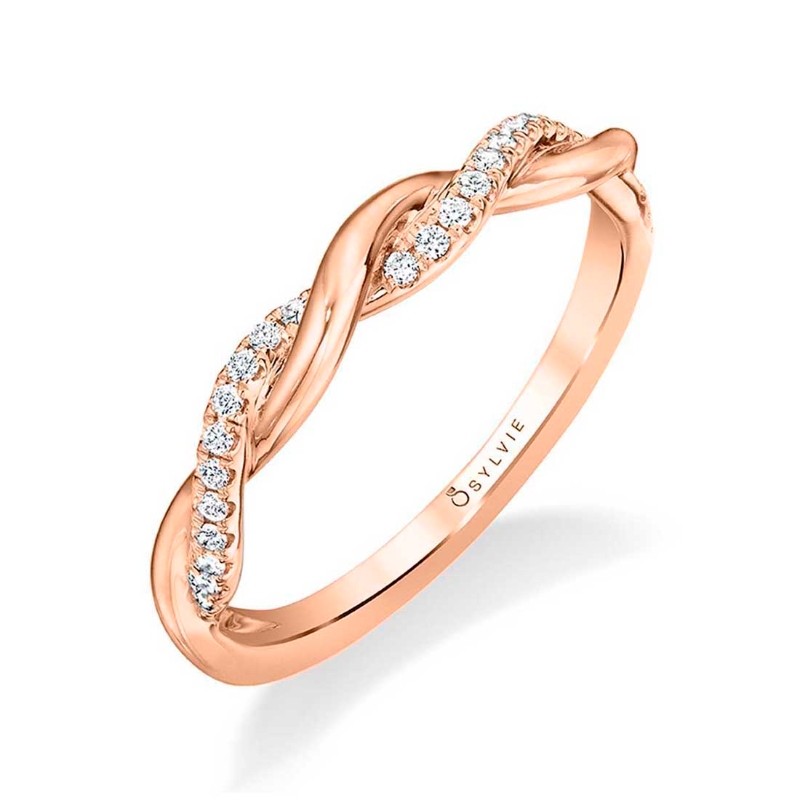 Modern Spiral Wedding Band -Yasmine