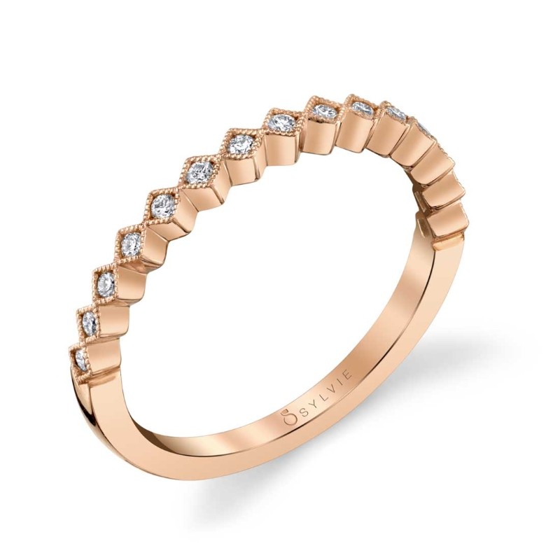 Modern Diamond Stackable Band - Laurel
