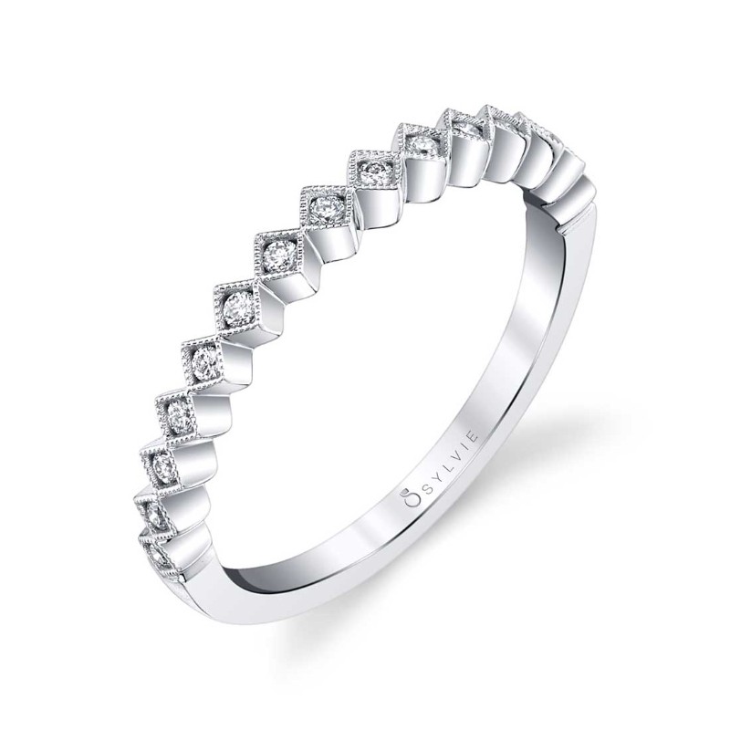 Modern Diamond Stackable Band - Laurel