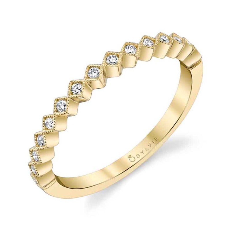 Modern Diamond Stackable Band - Laurel