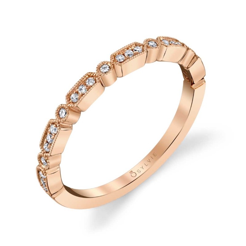 Modern Stackable Diamond Band - Ashlee