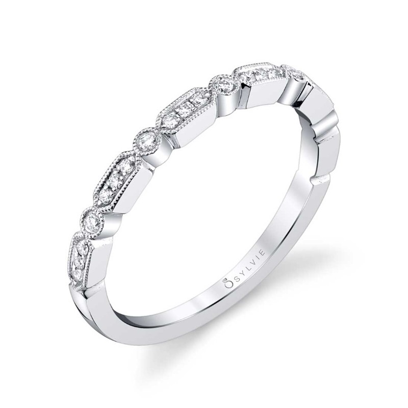 Modern Stackable Diamond Band - Ashlee
