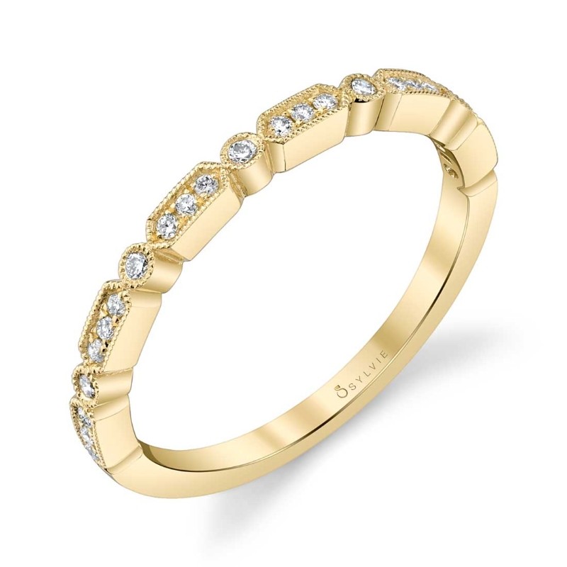 Modern Stackable Diamond Band - Ashlee
