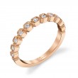 Modern Square Shaped Stackable Band in Rose Gold - Salome
