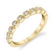 Modern Square Shaped Stackable Band in Yellow Gold - Salome