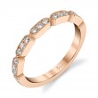 Modern Rose Gold Stackable Diamond Band - Michelle