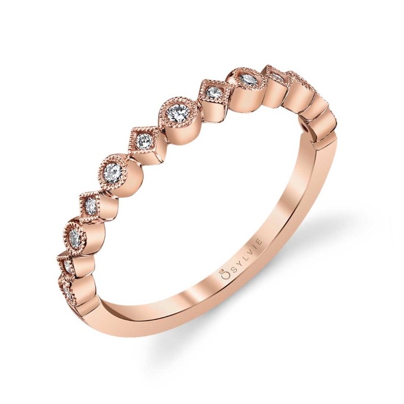 Modern Stackable Wedding Band - Devondra