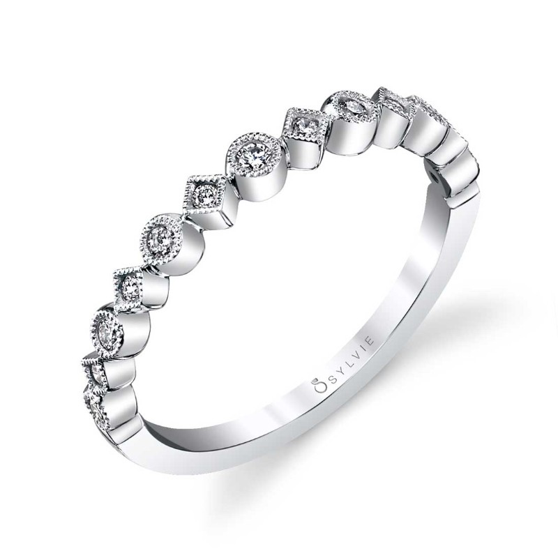 Modern Stackable Wedding Band - Devondra