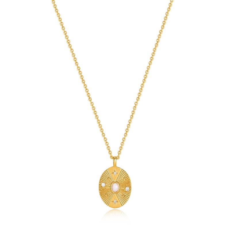 ANIA HAIE 14K GOLD PLATED ON STERLING SILVER STARRY KYOTO OPAL NECKLACE