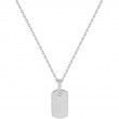 ANIA HAIE STERLING SILVER GLAM TAG PENDANT NECKLACE