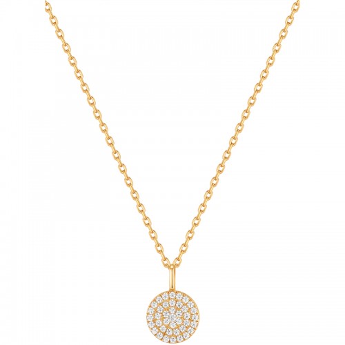 Glam Disc Pendant Necklace
