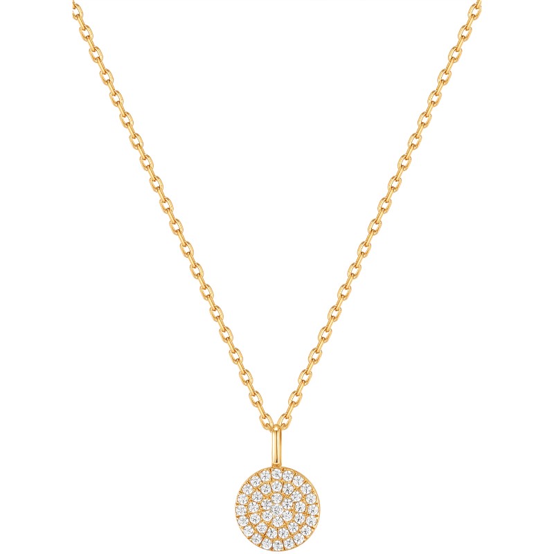 Glam Disc Pendant Necklace