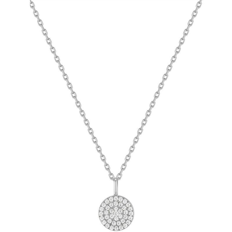 Glam Disc Pendant Necklace