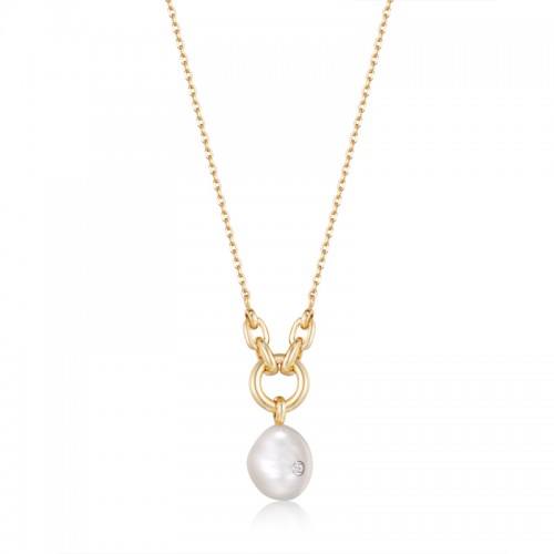 Pearl Sparkle Pendant Necklace
