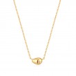 Gold Pebble Sparkle Necklace