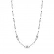 Silver Orb Link Chunky Chain Necklace