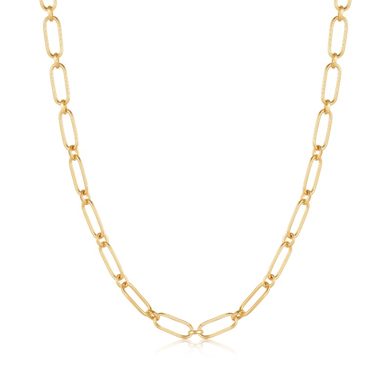 Gold Cable Connect Chunky Chain Necklace