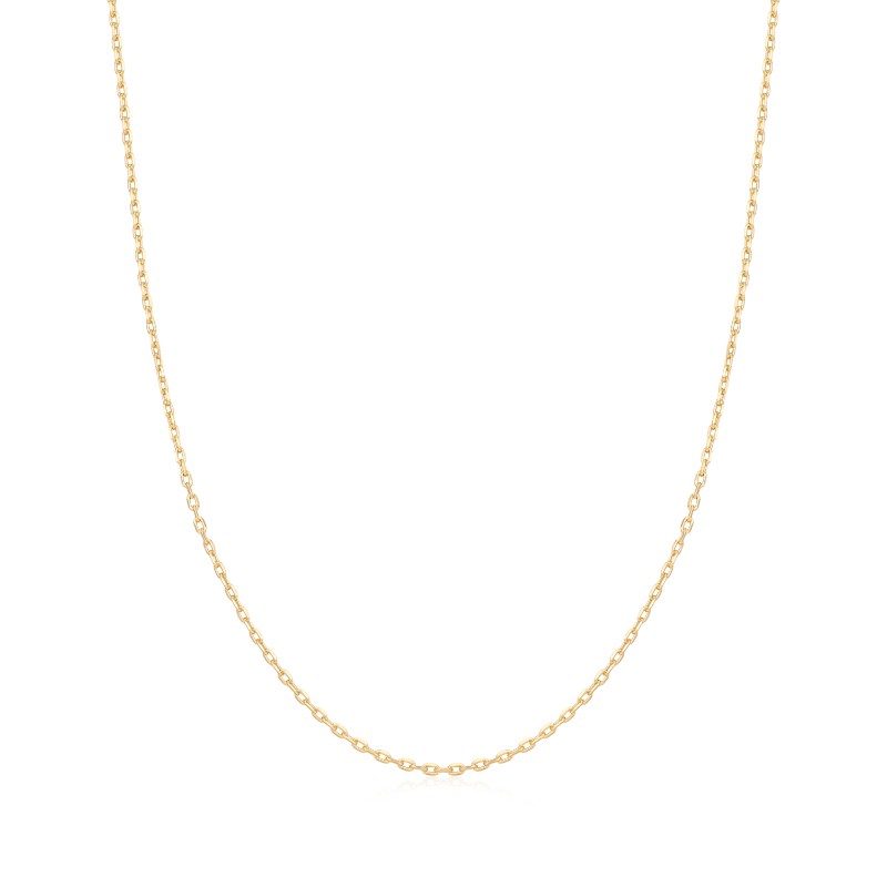 Gold Mini Link Charm Chain Necklace
