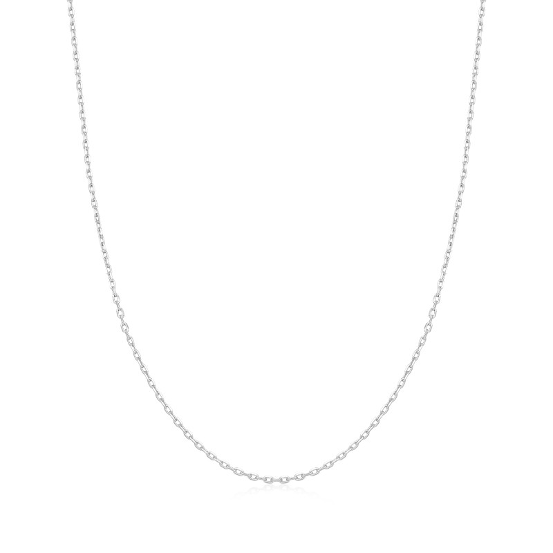 Silver Mini Link Charm Chain Necklace