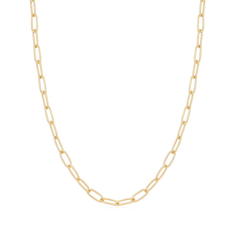 Gold Link Charm Chain Necklace