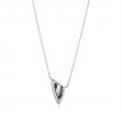 Silver Arrow Black Mother Of Pearl Pendant Necklace