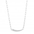 Silver Pav?Bar Chain Necklace