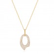 Gold Pav?Arrow Pendant Necklace