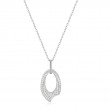 Silver Pav?Arrow Pendant Necklace
