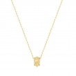 Gold Geometric Sparkle Pendant Necklace
