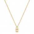 ANIA HAIE 14K GOLD PLATED ON STERLING SILVER PEARL PADLOCK PENDANT
