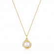 ANIA HAIE 14K GOLD PLATED ON STERLING SILVER PEARL SPHERE PENDANT NECKLACE