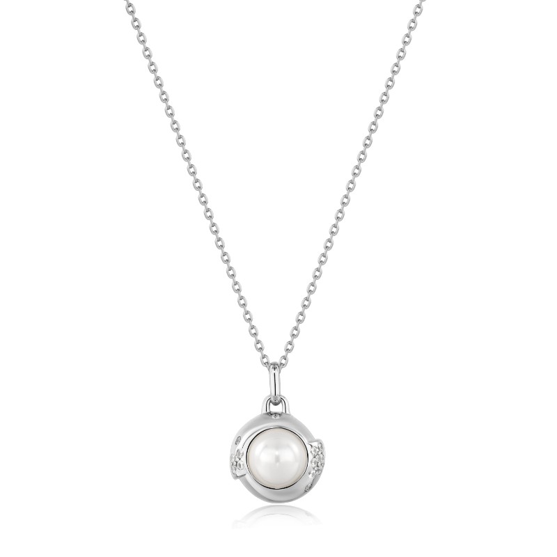 ANIA HAIE STERLING SILVER PEARL SHPHERE PENDANT