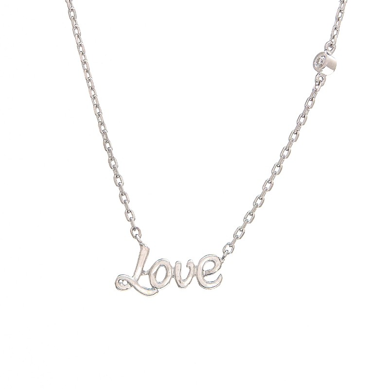 14K DIAMOND LOVE NECKLACE (16+2