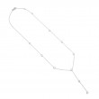 14K WHITE GOLD DIAMONDS BY THE YARD Y NECKLACE WITH .75CTTW ROUND SI CLARITY & H COLOR BEZEL SET DIAMONDS