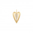 Gold Sculpted Heart Charm