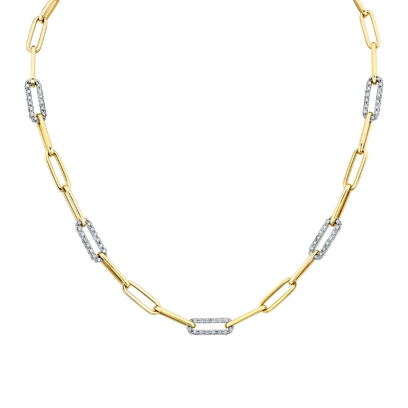 Diamond Paperclip Necklace