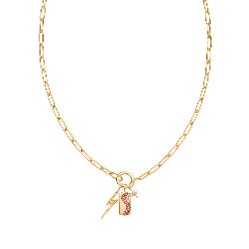 Gold Horizon Charm Necklace