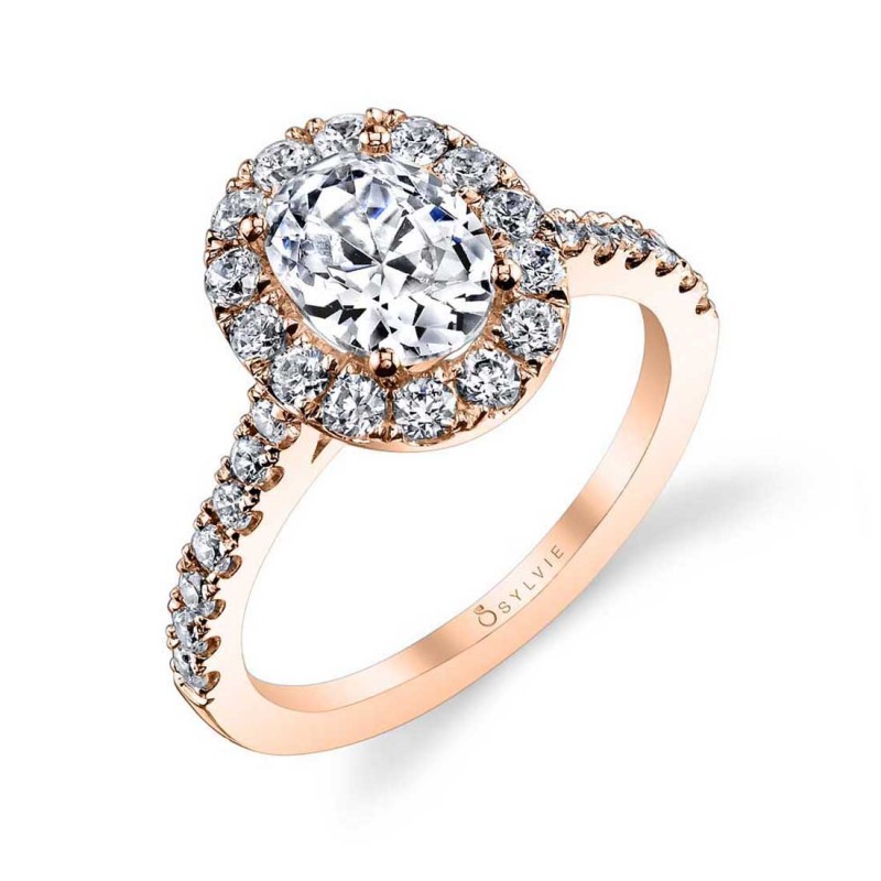Oval Cut Classic Halo Engagement Ring - Jacalyn