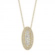 Oval Shaped Pendant in Yellow Gold