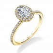 Oval Cut Classic Halo Engagement Ring - Vivian