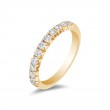 14K Yellow Gold French Pav&eacute; Diamond Band
