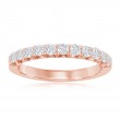 14K Rose Gold French Pav&eacute; Diamond Band