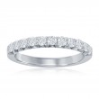 14K White Gold French Pav&eacute; Diamond Band