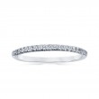 14K White Gold French Pav&eacute; Diamond Band
