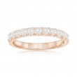 14K Rose Gold Shared Prong Diamond Band