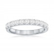 14K White Gold Shared Prong Diamond Band
