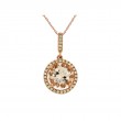 14KR Morganite & Diamond Pendant